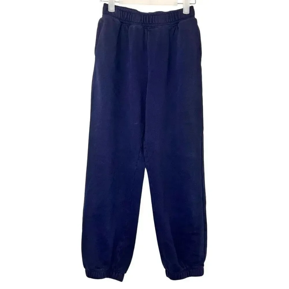 GAP Elastic Waist Fleece Lined Pull-on Jogger Sweatpants Navy Size 12